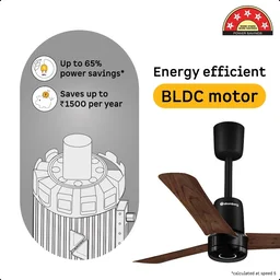 Atomberg Renesa Elite Smart Ceiling Fan - 900mm, Dark Walnut