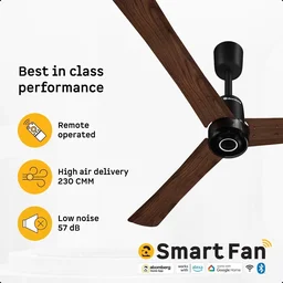 Atomberg Renesa Elite Smart Ceiling Fan - 1200mm, Dark Walnut