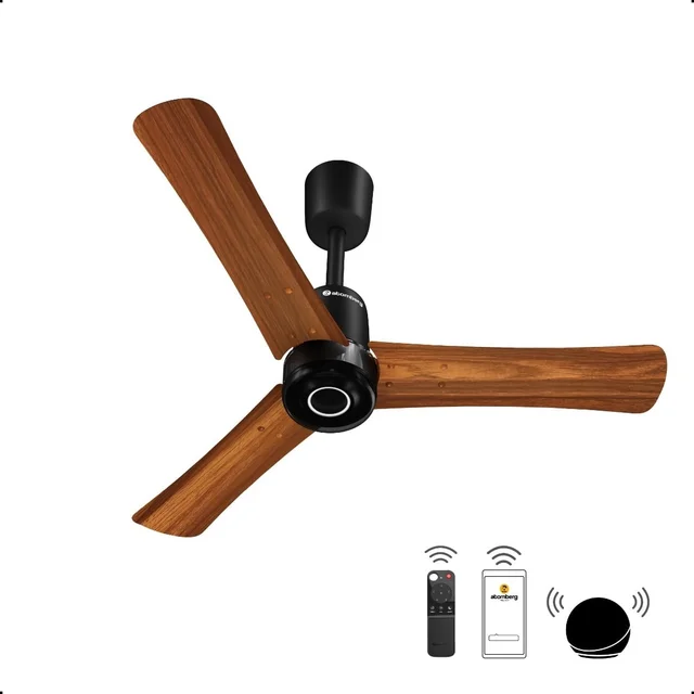 Atomberg Renesa Elite Smart Ceiling Fan - 900mm, Golden Oakwood