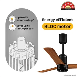 Atomberg Renesa Elite Smart Ceiling Fan - 900mm, Golden Oakwood