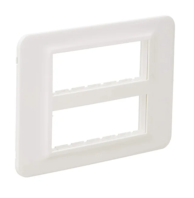 Anchor by Panasonic Roma Urban 12 Module Cover Plate with Base Frame - White - 66812WH - White