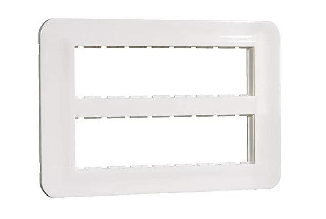 Anchor by Panasonic Roma Urban 16 Module Cover Plate with Base Frame - White - 66816WH - White