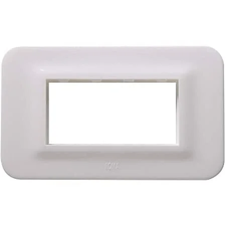Anchor by Panasonic Roma Urban 4 Module Cover Plate with Base Frame - White - 66804WH - White