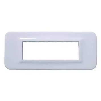 Anchor by Panasonic Roma Urban 6 Module Cover Plate with Base Frame - White - 66806WH - White