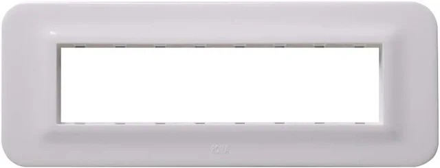 Anchor by Panasonic Roma Urban 8 Module Horizontal Cover Plate with Base Frame - White - 66808WH - White