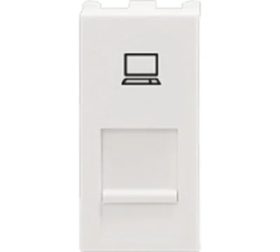 Anchor by Panasonic Roma Urban RJ45 Computer Socket, Cat 6, 1 Module - White - 66557 - White
