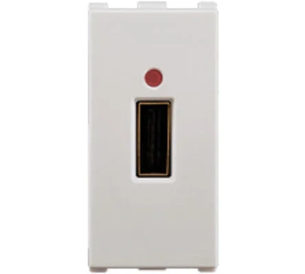 Anchor by Panasonic Roma Urban USB-A Charger, Single Port (2.1A, 5V DC), 1 Module - White - 66715 - White