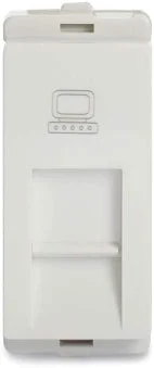 Schneider Electric Livia RJ45 Cat 6 Data Outlet with Shutter 1M White - P4046 - White