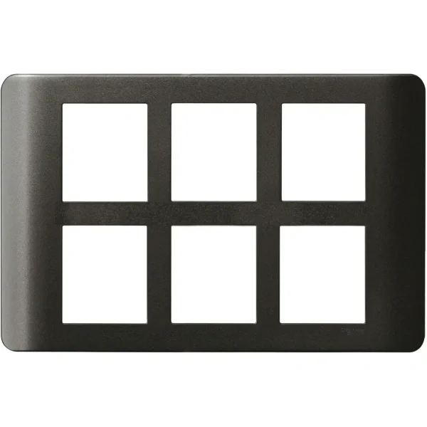 Schneider Electric ZENcelo 12M Grid & 12M Cover Frame Dark Grey - IN84012C(BZ) - Dark Grey