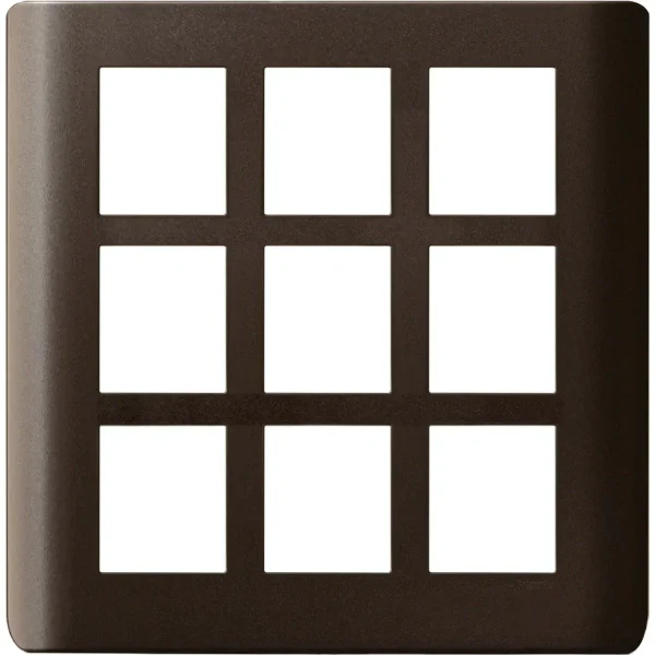 Schneider Electric ZENcelo 18M Grid & 18M Cover Frame Dark Grey - IN84018C(BZ) - Dark Grey