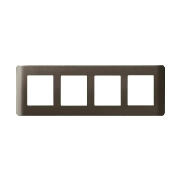 Schneider Electric ZENcelo 8M Grid & 8M Cover Frame - Horizontal Dark Grey - IN8408HC(BZ) - Dark Grey