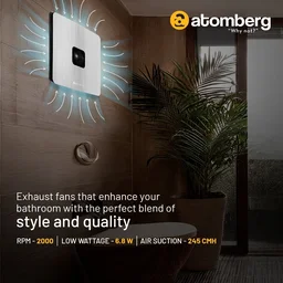 Atomberg 150mm (6 Inches) Studio + Exhaust Fan - 150mm, Brushed Steel