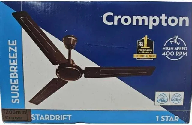 Crompton Star Drift 1200mm Ceiling Fan (1 Star | Pack of 1) - 1200mm, Brown