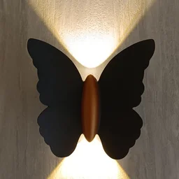 2 Way x 3W Butterfly LED Outdoor Light Black Finish Volvo 812
