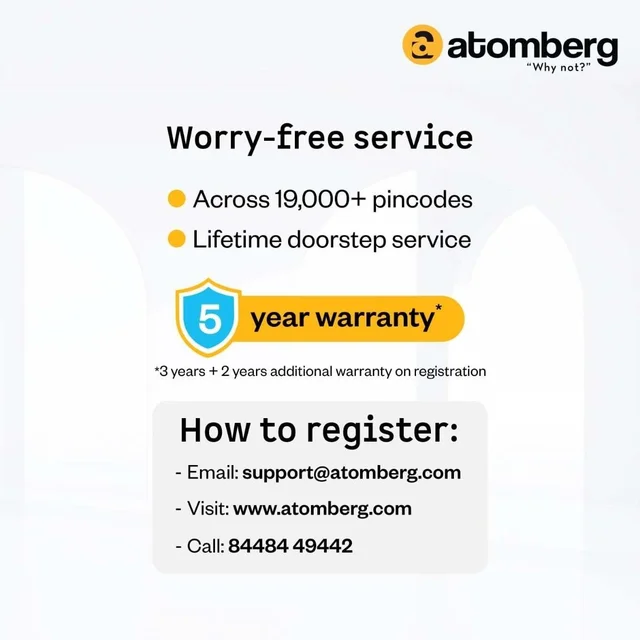 Atomberg Renesa Elite Smart Ceiling Fan - 1200mm, Pearl White, Pearl White Ring