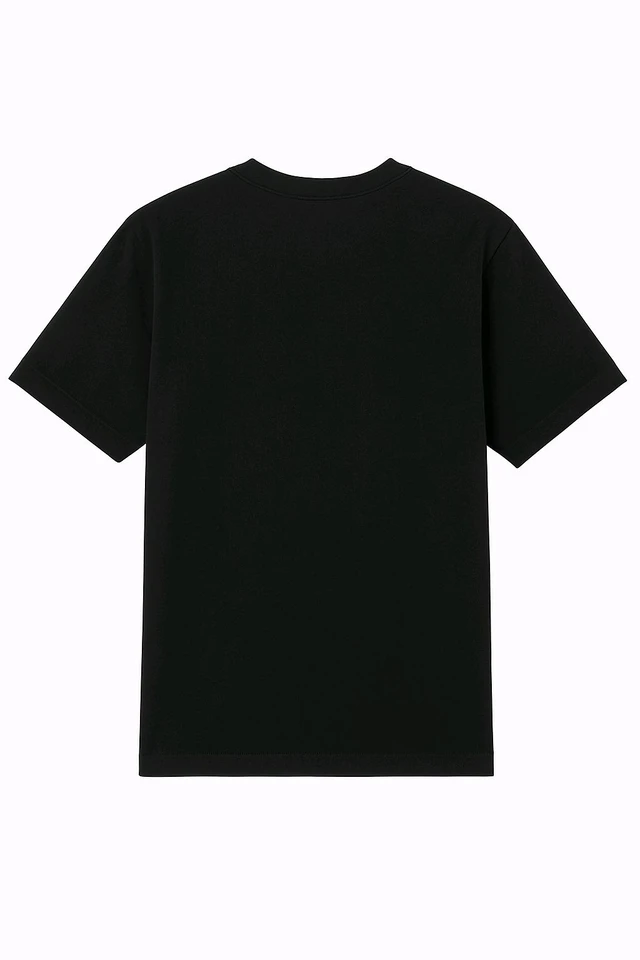 "Essential Black Comfort Tee" - Small, Black