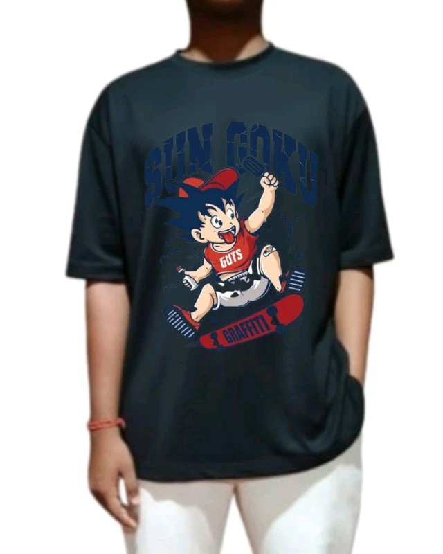 Men's Soft Black Comfortable "SKATEBOARD" Tshirt. Oversized With Sporty And Gym Tshirt...