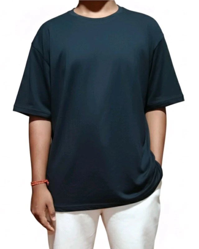DSA CollectioN Men's Soft Black Comfortable "VENOM" Tshirt. Oversized With Sporty And Gym Tshirt... - Black, L