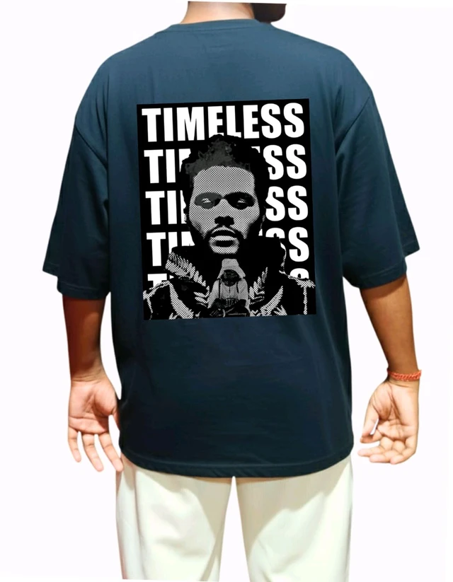 Men's Black Oversize Timepass T-Shirt | Soft Cotton, Comfortable Streetwear & Sports Tee | Back Graphic Anti-Hero Fit
