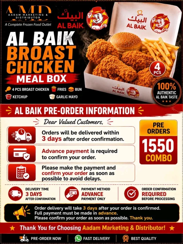 Al Baik Brost Chicken 4ps 
