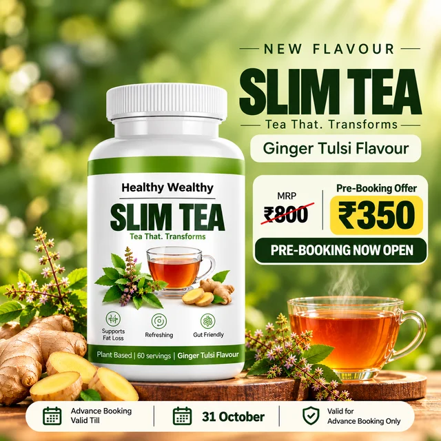 Healthy Wealthy Slim Tea – Ginger Tulsi Flavour