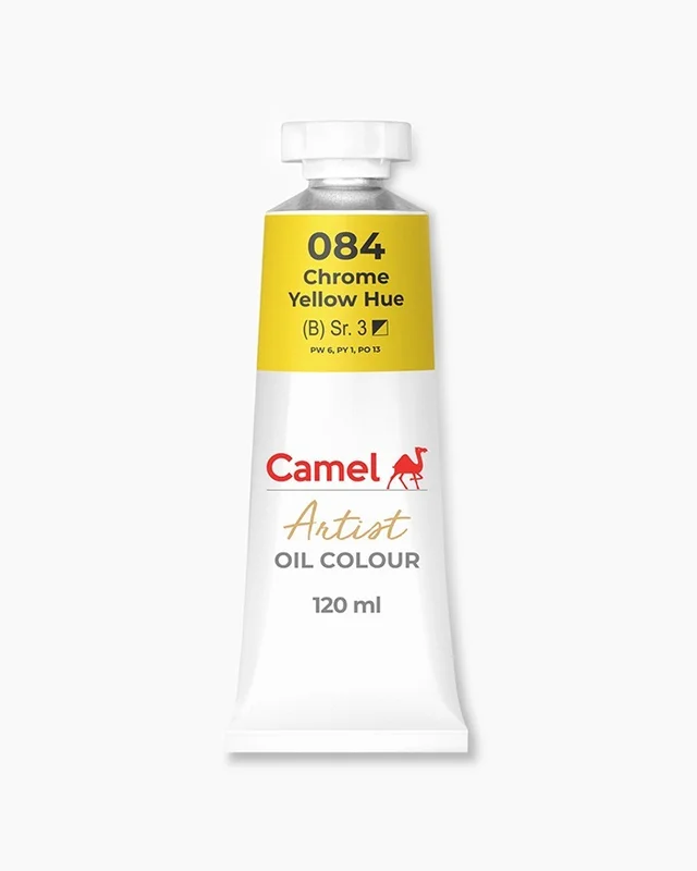 Camel Artist Oil Colours Individual tube of Chrome Yellow Hue in 120ML