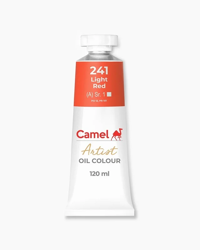 Camel Artist Oil Colours Individual tube of Light Red in 120 ml