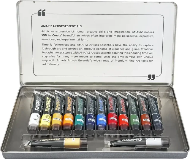 DOMS AMARIZ ARTIST'S ACRYLIC COLOURS 14 SHADES (Set of 1, Multicolor