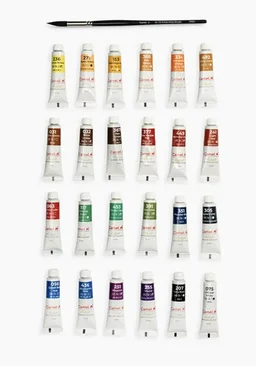 CAMEL Camlin 1305733 - CAM ARTIST WATER COLOUR TUBES 24 SHADES 9ML EACH (Set of 1, Multicolor)