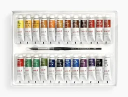 CAMEL Camlin 1305733 - CAM ARTIST WATER COLOUR TUBES 24 SHADES 9ML EACH (Set of 1, Multicolor)