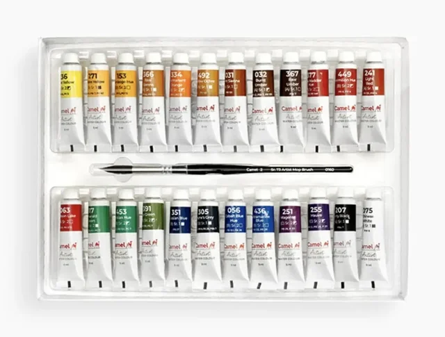 CAMEL Camlin 1305733 - CAM ARTIST WATER COLOUR TUBES 24 SHADES 9ML EACH (Set of 1, Multicolor)