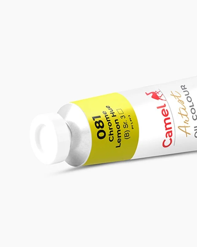 Camel Artist Oil Colours Individual tube of Chrome Lemon Hue in 120 ml