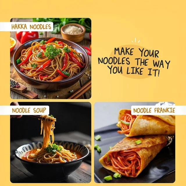 Moi Soi Veg Hakka Noodles - Not Fried - 60 g, 500 g
