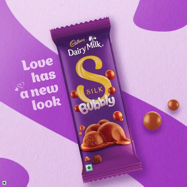 Cadbury Dairy Milk Silk Bubbly Small Milk Chocolate Bar - 46g