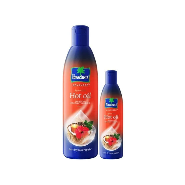 Parachute Advansed Ayurvedic Hot Oil, Warming Coconut Hair Oil 400 ml + 90 ml - Free 90 ml Pack - 490 ml