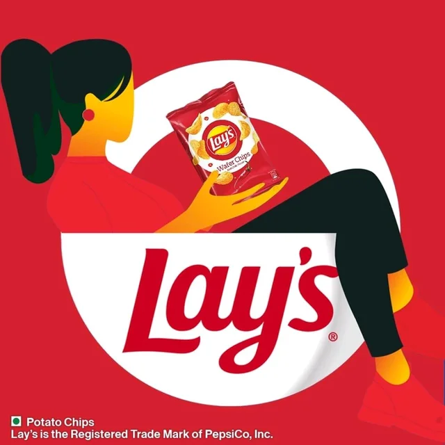 Lays Lay's Wafer Style - Red Chilli Potato Chips - Pack of 3 - 3x48g, Chips