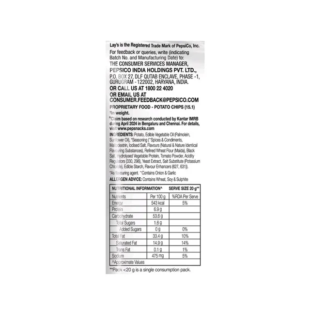 Lays Lay's Wafer Style - Red Chilli Potato Chips - Pack of 3 - 3x48g, Chips