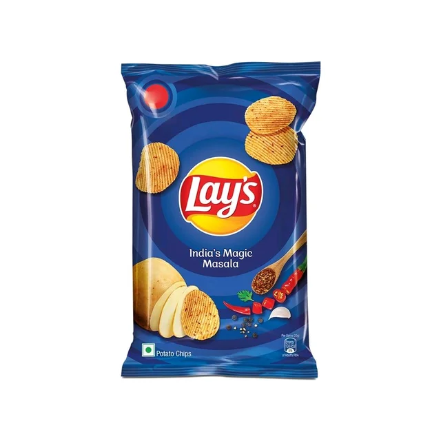 Lays Lay's India's Magic Masala Potato Chips (80 g) - Pack of 2 - 2x80g, Chips