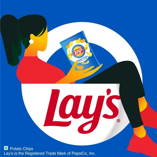 Lays Lay's Wafer Style - Salt with Pepper Potato Chips - Pack of 3 - 3 x 48 g, Chips
