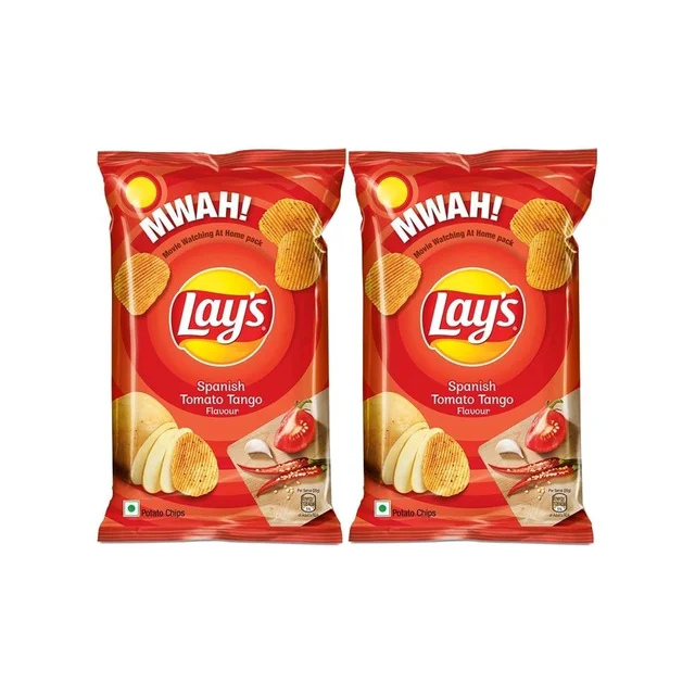 Lays Lay's Spanish Tomato Tango Flavor Potato Chips - Pack of 2 - 2 x 82 g, Chips