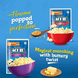 Act II Golden Sizzle Popcorn - Instant - Pack of 3 - 3 X 30g, Popcorn
