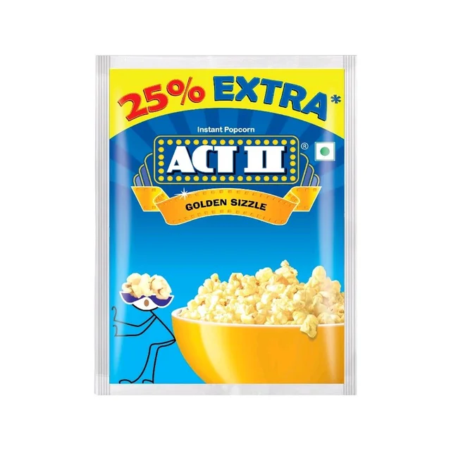Act II Golden Sizzle Popcorn - Instant - 90 g + 30 g