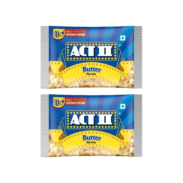 Act II Butter Popcorn - Microwave - Pack of 2 - Popcorn, 2 x 99 g