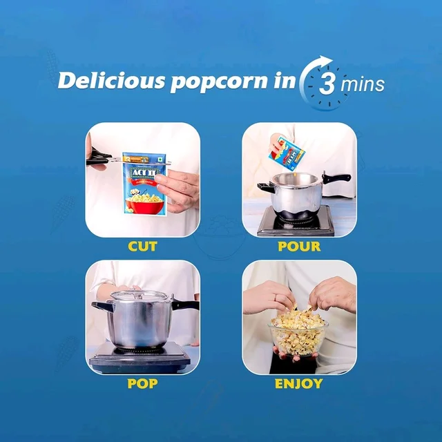 Act II Classic Salted Popcorn - Instant - 5 g Free - Pack of 2 - 2 x 30 g + 5 g