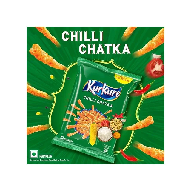 Kurkure Chilli Chatka Crisps - 68g
