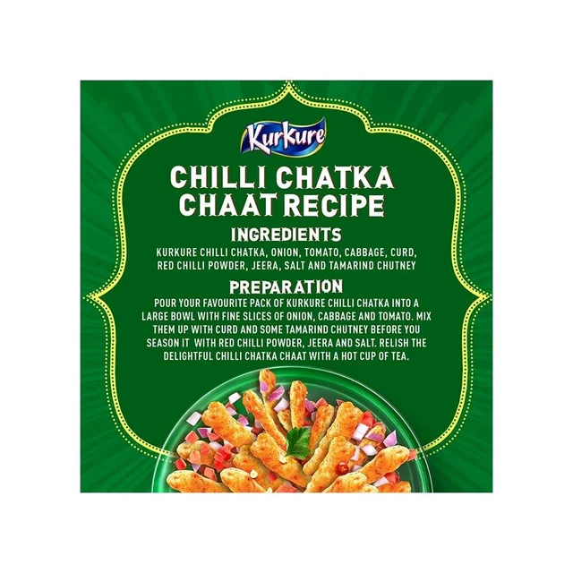 Kurkure Chilli Chatka Crisps - 68g