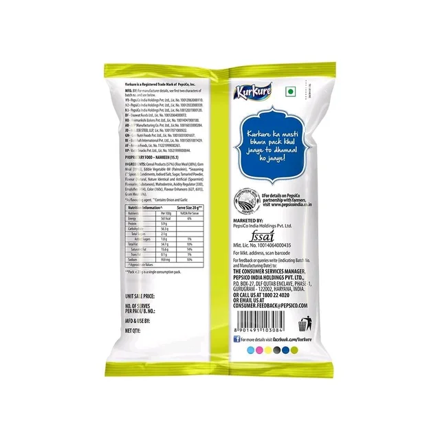 Kurkure Green Chutney Crisps - 68g