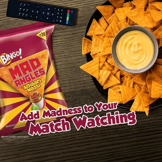 Bingo Mad Angles Achaari Masti Crisps - Pack of 4 - 4 x 60 g