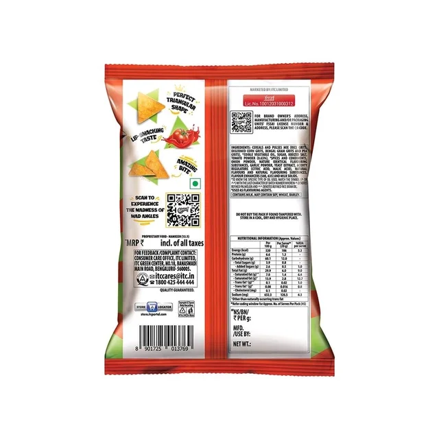 Bingo Mad Angles Tomato Madness Crisps - 60g