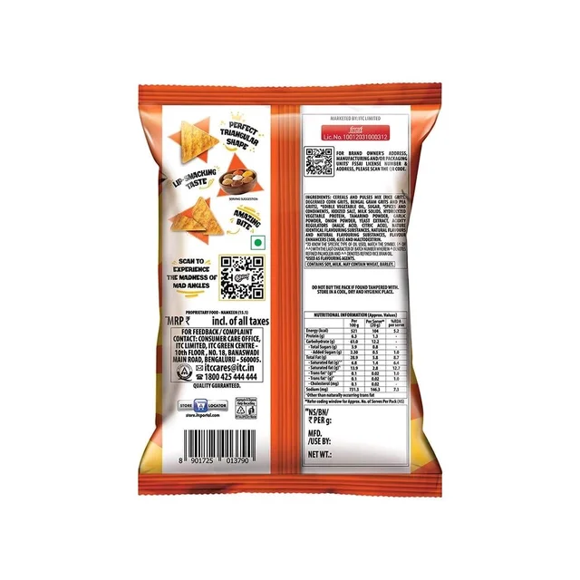 Bingo Mad Angles Masala Madness Crisps - 60g